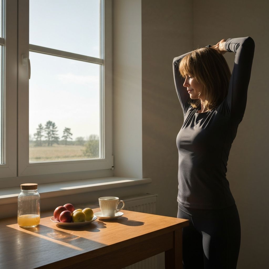 Peaceful morning scene with natural light