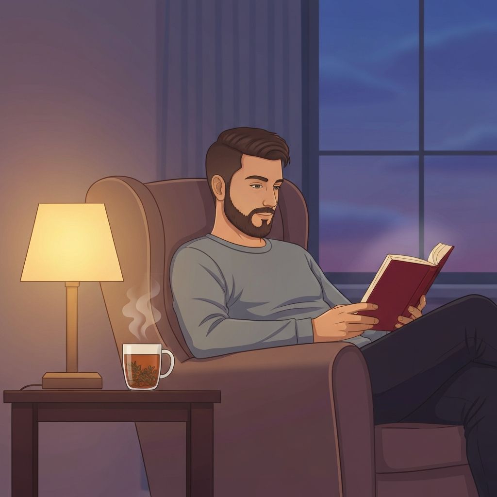 Peaceful evening relaxation scene